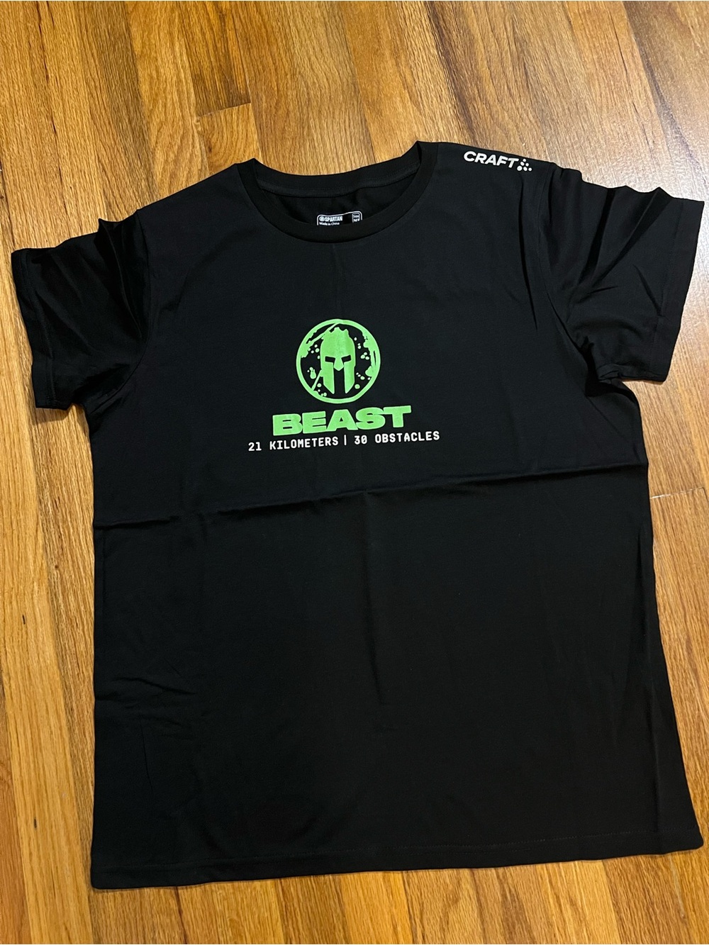 New black Craft Spartan Beast finisher t-shirt